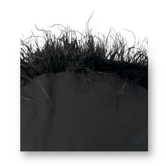 Sam Edelman Strapless Feather Top Sheath Dress Size 4 - Picture 5 of 9